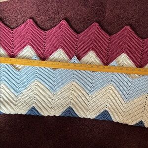 Colorful Chevron Knit Baby Blanket